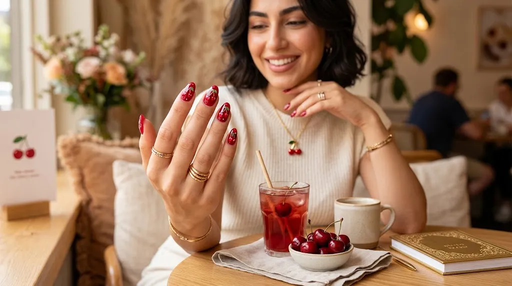 مدل ناخن چری؛ ترند جذاب برای ناخنهای دخترانه و شیک