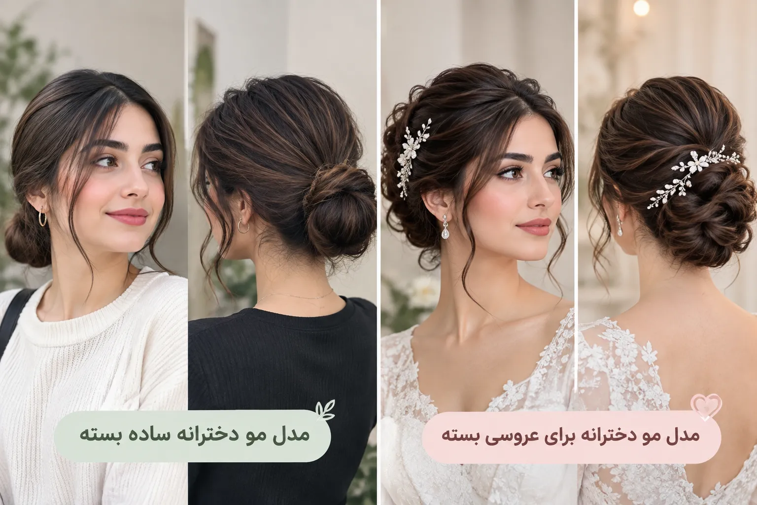 مدل مو دخترانه ساده بسته؛ شیک، راحت و مناسب هر موقعیت