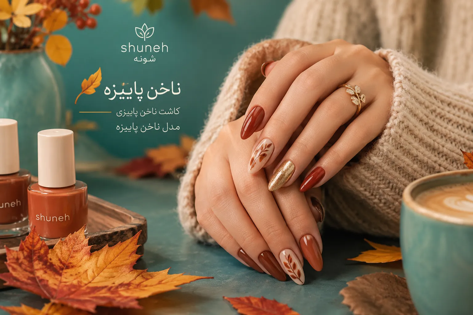 ناخن پاییزه؛ ایدههای شیک برای کاشت و مدل ناخن پاییزی