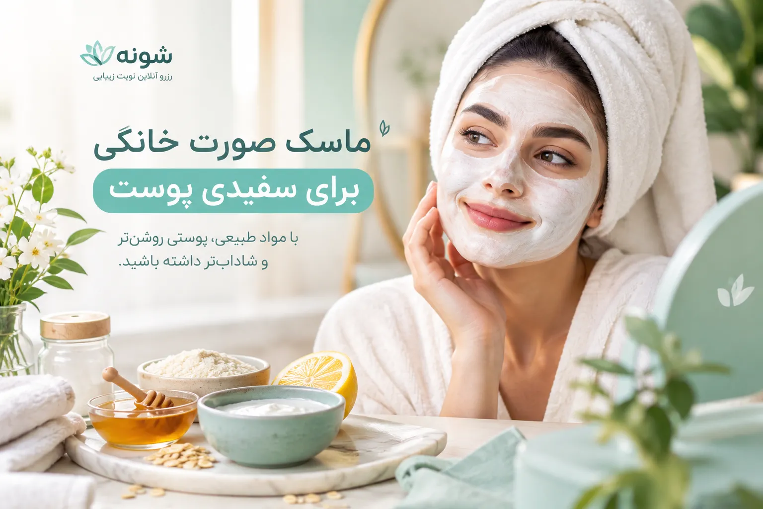 ماسک صورت خانگی برای سفیدی پوست؛ روشهای طبیعی برای پوستی شفاف و درخشان